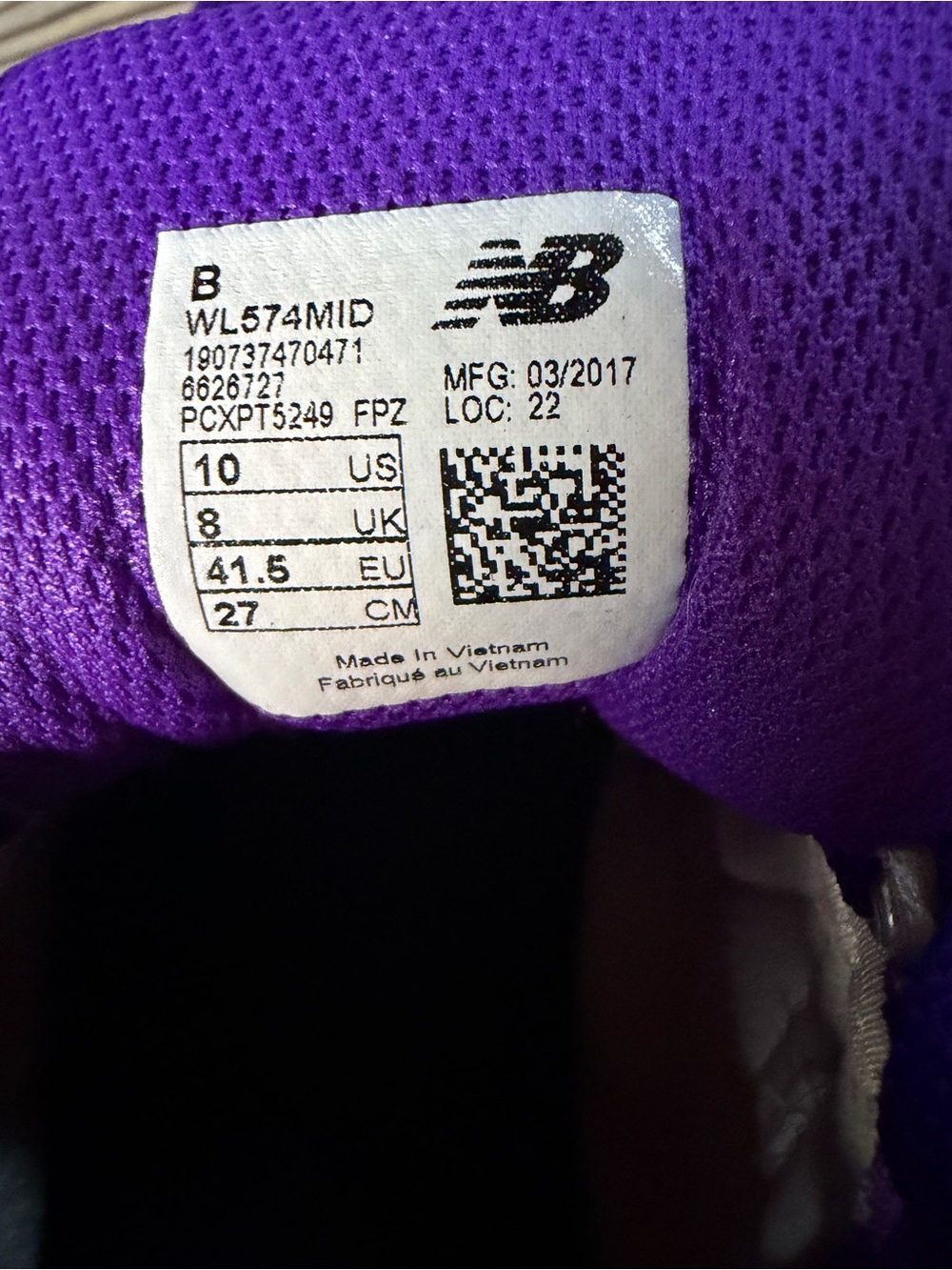 New Balance Women’s 574 Miami Palms Sneakers – Size 10 💜💚 - Picture 6 of 7